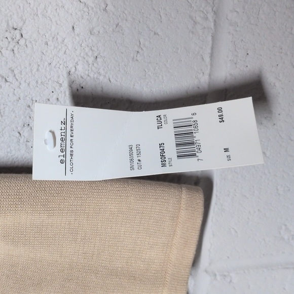 Elementz Tan Sequin Trim Cardigan Size Medium, NWT, Glam, Sequins - Picture 2 of 5